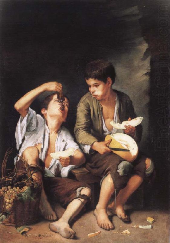 Grapes and melon eater, Bartolome Esteban Murillo